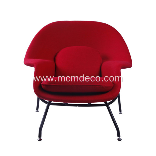 Classic Eero Saarinen Womb Red Cahsmere Lounge Chair